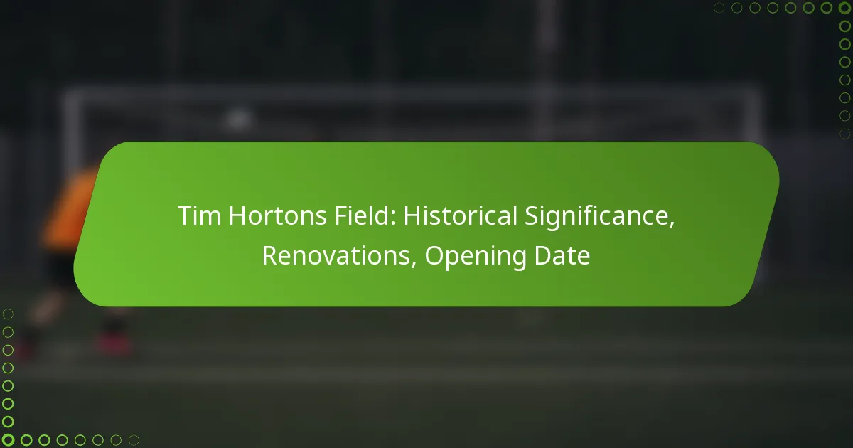 Tim Hortons Field: Historical Significance, Renovations, Opening Date