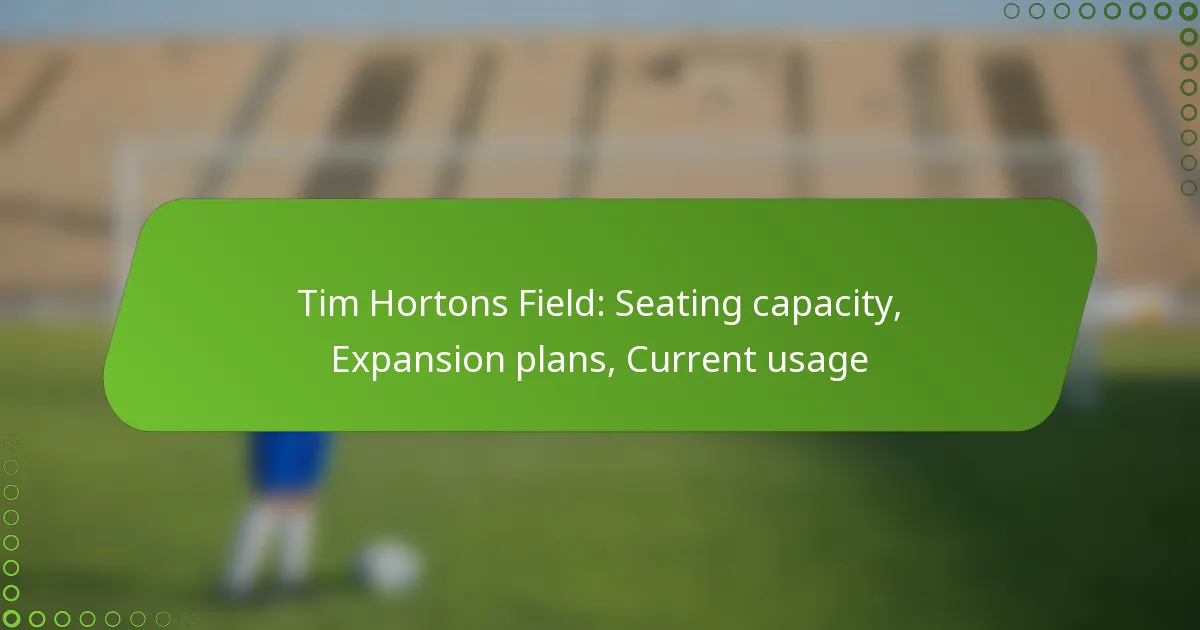 Tim Hortons Field: Seating capacity, Expansion plans, Current usage