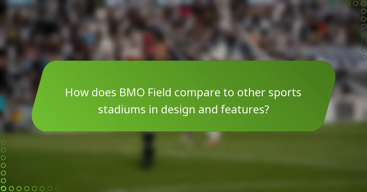 How does BMO Field compare to other sports stadiums in design and features?