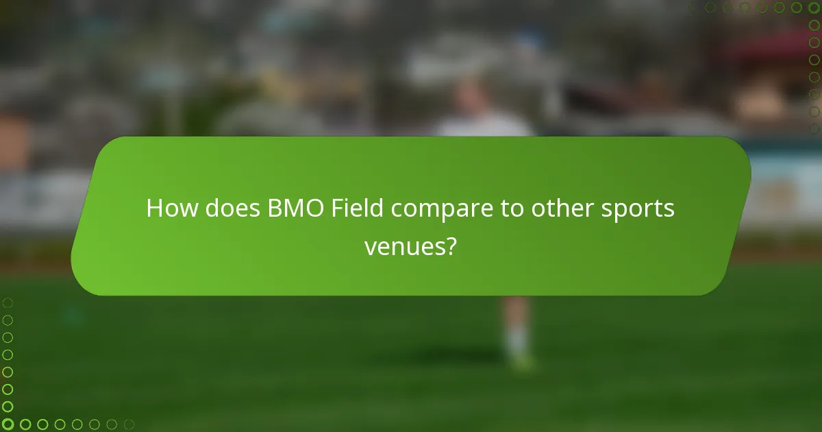 How does BMO Field compare to other sports venues?