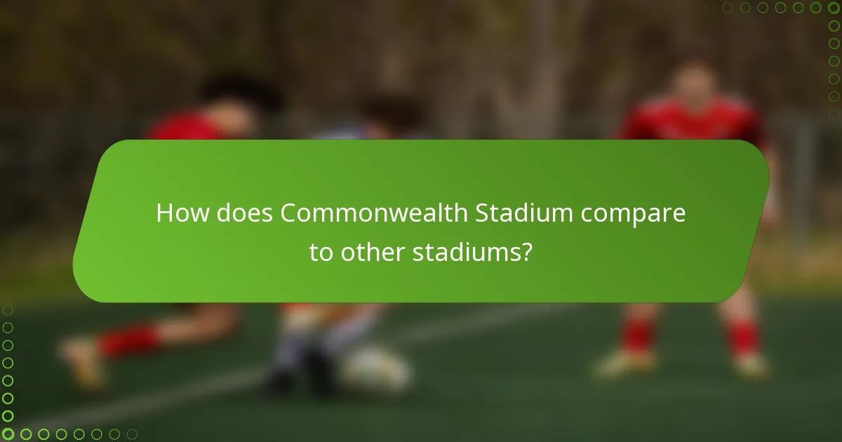 How does Commonwealth Stadium compare to other stadiums?